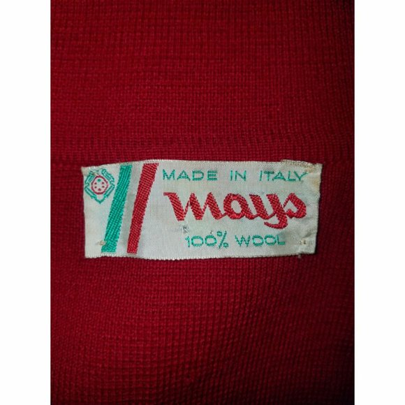 Vtg 70s Wool Double Breast Button Front Sweater Dress 16 - Picture 6 of 11